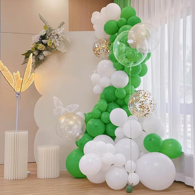 140pcs Lime Green Round Balloons Different Sizes 18 12 10 5 Inch Latex Balloons for Arch Decoration Party Balloon Kit for Graduation Birthday Party Wedding Balloon Baby Shower Decoration