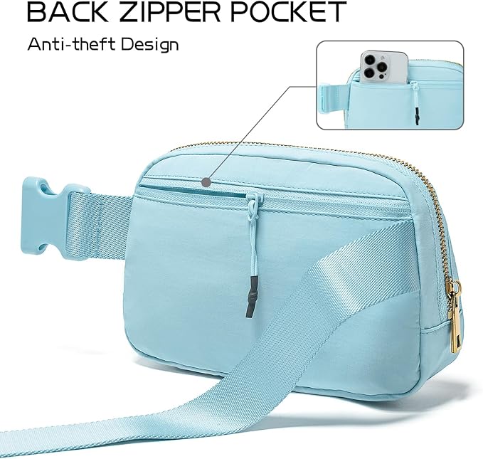 Gitus Gifts for 8 9 10 11 12 Year Old Girls Belt Bag Fanny Pack Crossbody Bags with Initial Letter Patch Cute Stuff Birthday Gifts for Teen Girls Women Personalized Trend Stuff (Icing Blue-M)