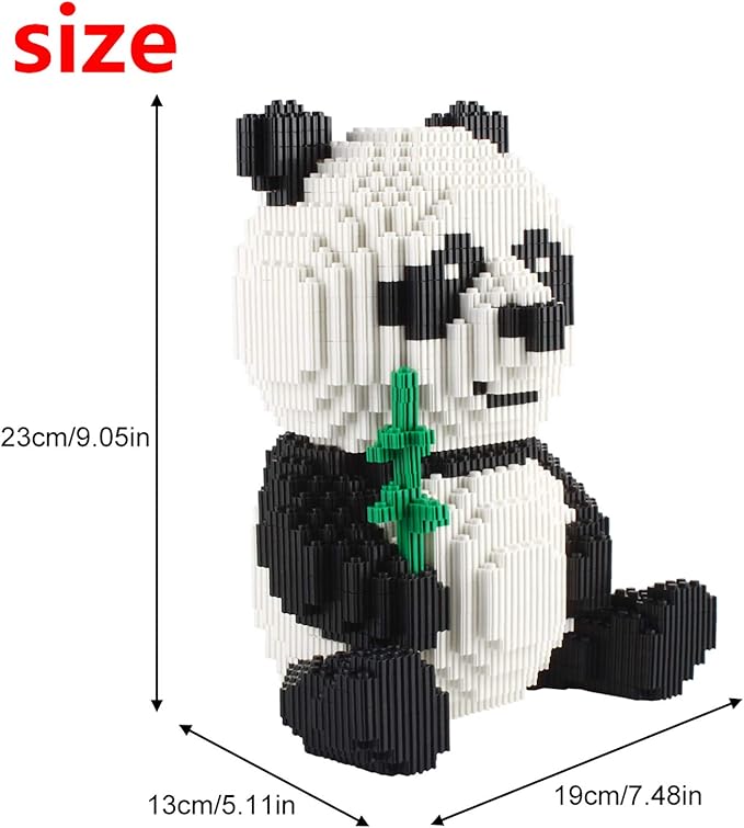 Larcele Panda Micro Building Blocks Animal Mini Building Toy Bricks, 3689 Pieces KLJM-02 (Model 2840)