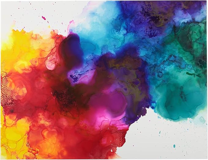 Alcohol Ink - Sea Set, 8 Pieces | 10 Sheets 9x12 Multimedia Paper | Fast-Drying, Permanent, Transparent Alcohol Inks for Gloss Paper, Glass, Metal | 25 ml Bottles