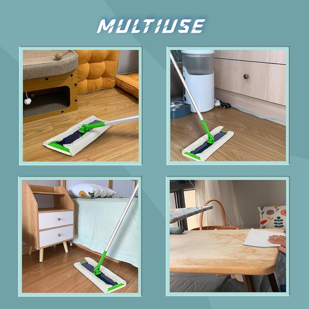XL Dry Mop Refills 80 Counts Disposable Dusting Cloths Dry Sweeping Refills Dry Duster Cloths Mop Pads Floor Cloth Refills Electrostatic Cloths 9.8"x17" Extra Thick and Large Box Packing