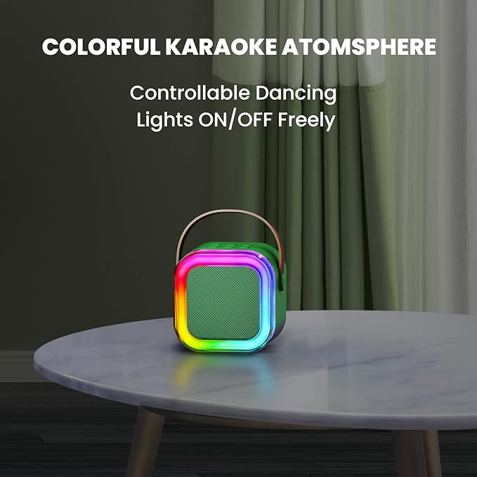 IROO Mini Karaoke Machine for Kids, 2025 TOP Toys Birthday Gifts Ideas for Girls Ages 4, 5, 6, 7, 8, 9, 10, 12+ Years Old, Portable MP3 Player with 2 Wireless Mics for Party