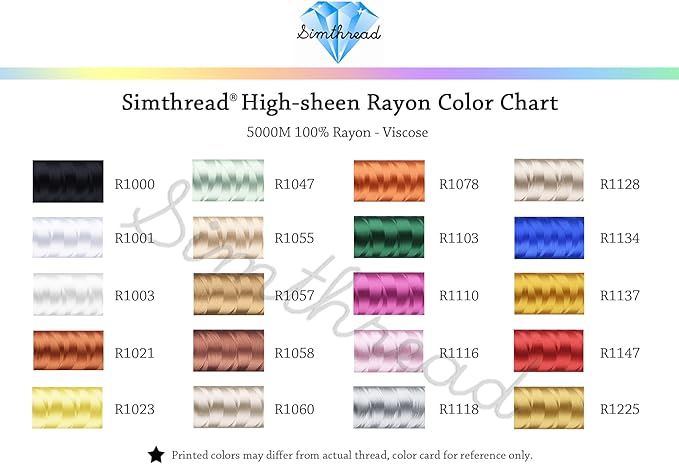 Simthread Rayon Embroidery Thread 5500 Yards, 40wt 100% Rayon Viscose for Commercial and Domestic Machines - Caramel 1057