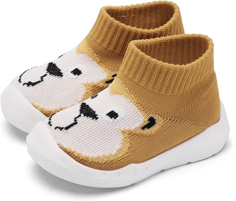 Engtoy Baby Shoes & Socks - Non-Slip Breathable Slippers with Soft Rubber Sole - Baby Boys & Girls Slip On Sneakers