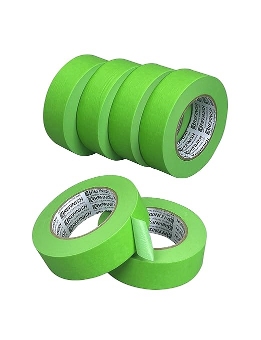 Painters Tape - Green No Residue Automotive Masking Tape, Heat Resistant for Paint Booth, 1.41 Inches x 60 Yards, 6 Rolls