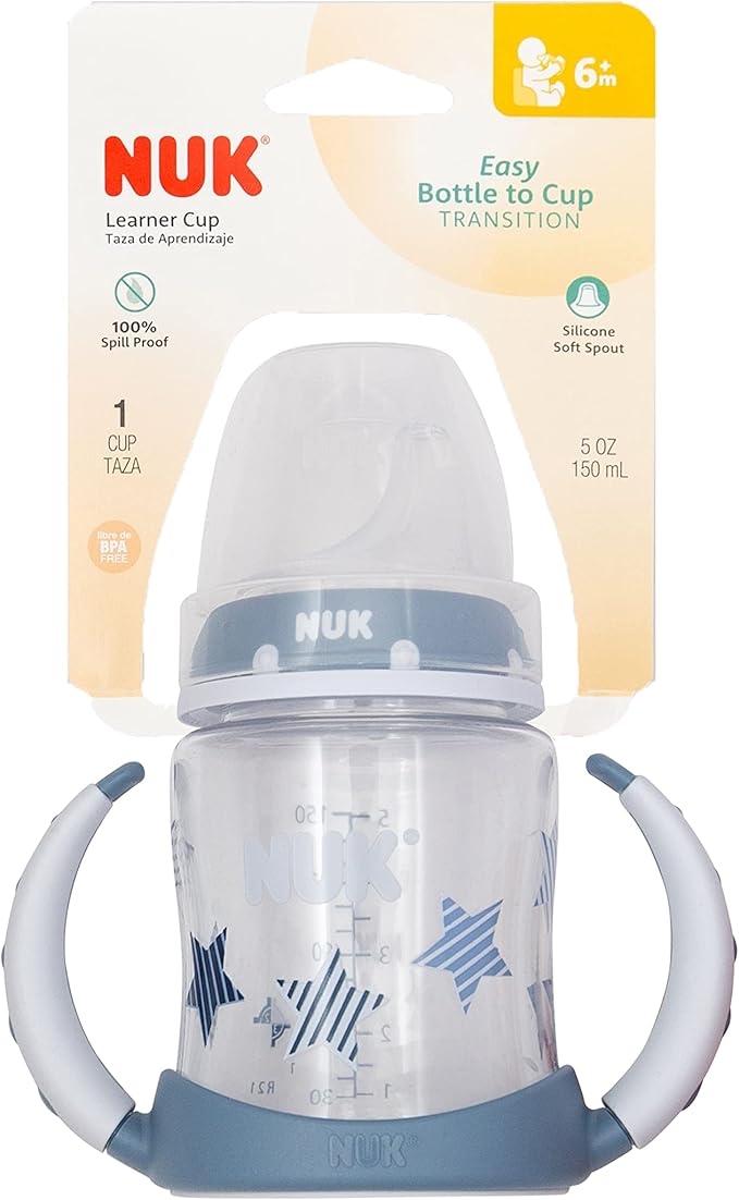 NUK Small Learner Tritan Cup, 5 oz, 6+ Months – BPA Free, Spill Proof Sippy Cup