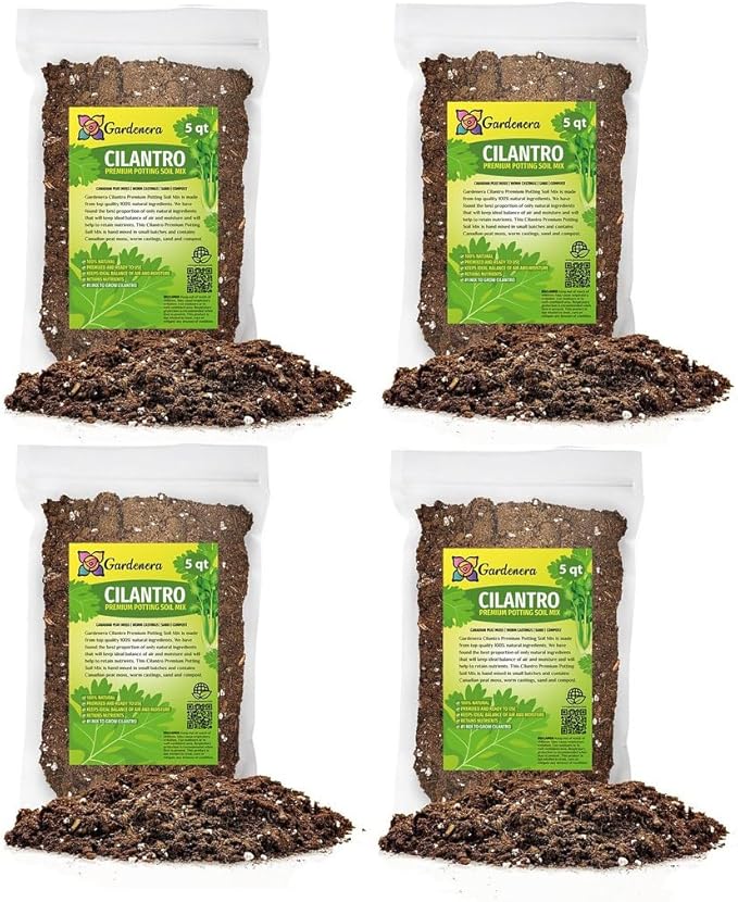 Gardenera Cilantro Plant Potting Mix - Unlock Rich Growth and Flavorful Leaves with Our High-Performance Formula - 20 Quart