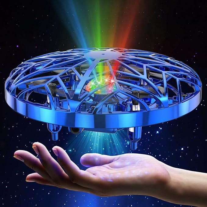 Hand Operated Drone Toy for Kids - Easy Fly Hover Drone with AI Motion Sensor, Rechargeable Drones for Kids 8-12 & 6-8, Safe Mini Quadcopter with Auto Hover, 360 Flip/Roll, Perfect Boys Girls Drones for Age 4-6-8-12 Birthday Gifts