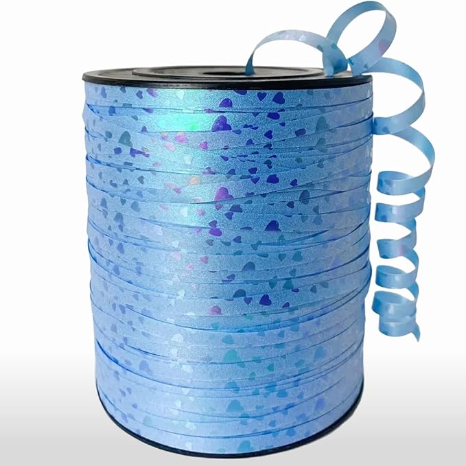 500 Yards Curling Ribbon Balloon String, Blue Christmas Curling Ribbons for Crafts Gift Wrapping, Baby Shower Graduation New Year Birthday Gifts Wedding Party Independence Day Decorations