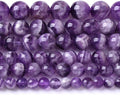 90PCS 8MM Purple Amethyst Dream Lace Beads Natural Quartz Crystal Stone Loose Beads for Jewelry Making DIY Bracelet Grade A+