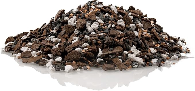 Premium Bonsai Soil All Purpose Fast Draining Mix - Pumice, Lava, Calcined Clay and Pine Bark Potting Pre Mixed Bonsai Plant Soil Mixture by GARDENERA - Made in USA - (1 Quart Bag)