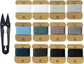 Bonded & Round Waxed Threads, 3-PLY Round Thread 12 Colors 384 Yards - Hand Sewing - All Leather Projects/Crafts/All-Purpose Threads/Macrame/Bracelet (0.45 mm, 32yd/Each)