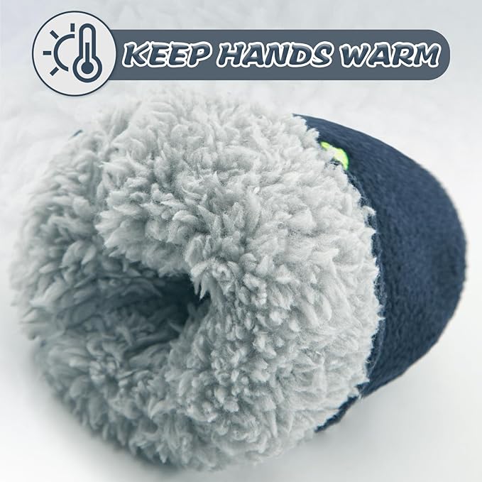 BAVST Baby Toddler Winter Mittens Girls Warm Fleece Lined Gloves Kids Sherpa Lined Mittens for Boys