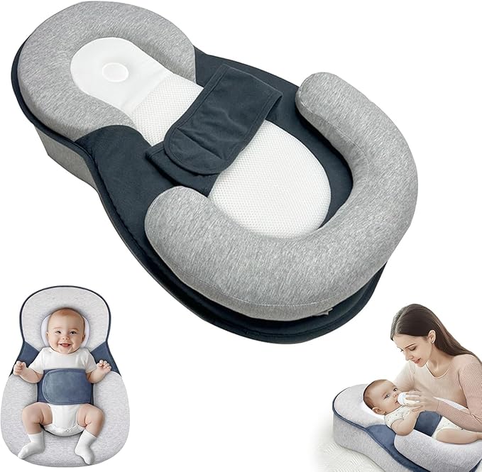 Reflux Pillow for Baby, Feeding Support Pillow, Anti Reflux Newborn Feeding Pillow, Baby Wedge Pillow for Newborn,Adjustable Wedge Lounger Pillow for Reducing Spit-Up
