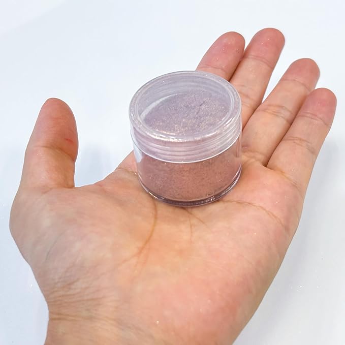 Premium Diamond Mica Powder Pigment- for Epoxy, Resin, Soap, Paint, Woodworking, Acrylic Pouring, Bath Bombs, Fishing Lures - DIY Arts and Crafts Additive (Iridescent Champagne-Pink Brown)