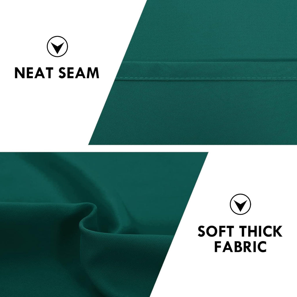 DWCN Blackout Curtains Thermal Insulated, Energy Saving & Noise Reducing Bedroom and Living Room Curtains, Hunter Green, W 42x L 63 Inch, Set of 2 Rod Pocket Curtain Panels