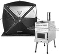 WILLOWYBE Portale Outdoor Sauna Set with Sauna Tent, Sauna Wood Stove for Dry Sauna, Cooking for Family and Friends