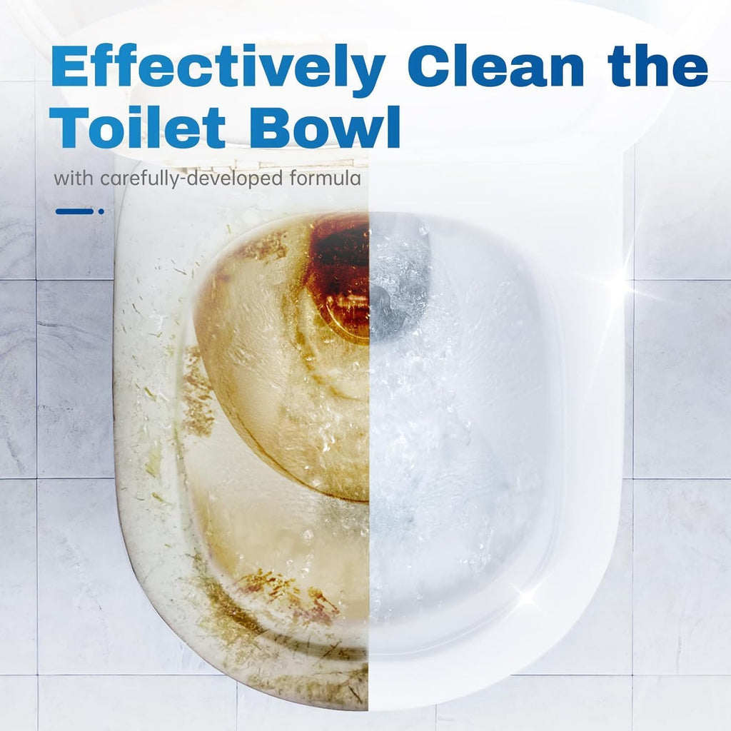 Vacplus Toilet Bowl Cleaner Tablets 40 PACK, Automatic Cleaners with Bleach, Slow-Releasing Toilet Tank Cleaners for Deodorizing & Descaling, Household Toilet Cleaners against Tough Stains