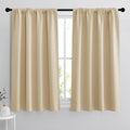 RYB HOME Room Darkening Curtains Small Window Treatment Blackout Draperies Decorate Window for Bedroom Living Room Home Office Loft, W 42 x L 54, Biscotti Beige, 2 Pcs