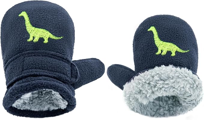 BAVST Baby Toddler Winter Mittens Girls Warm Fleece Lined Gloves Kids Sherpa Lined Mittens for Boys