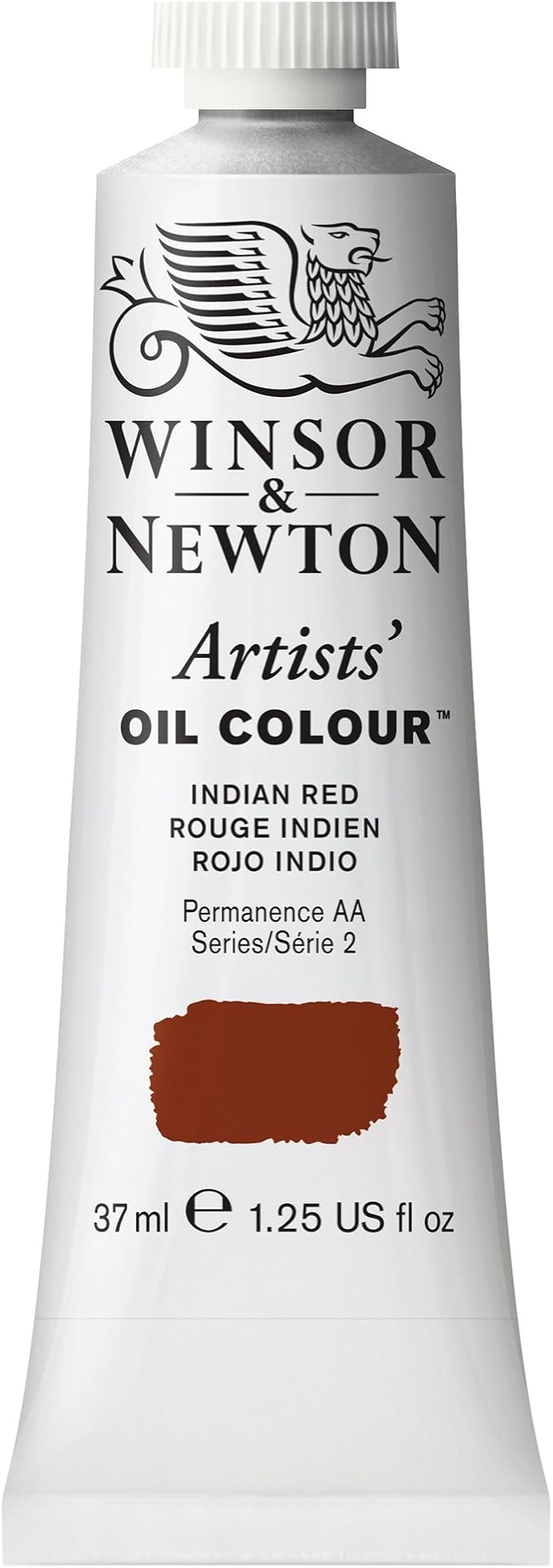 Winsor & Newton Artists' Oil Color, 37ml (1.25 oz) Tube, Indian Red
