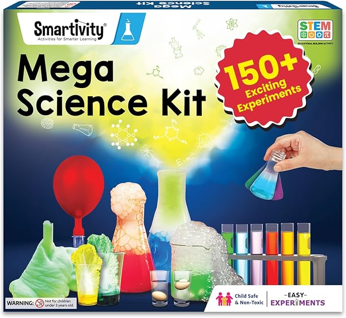Smartivity Legendary Mega 150 Science Experiment Kit for Kids, Smart Birthday Gifts, Educational Science Experiments for Boys & Girls, STEM Toys for Learning & Fun for Age 6, 7, 8, 9, 10, 11, 12,14