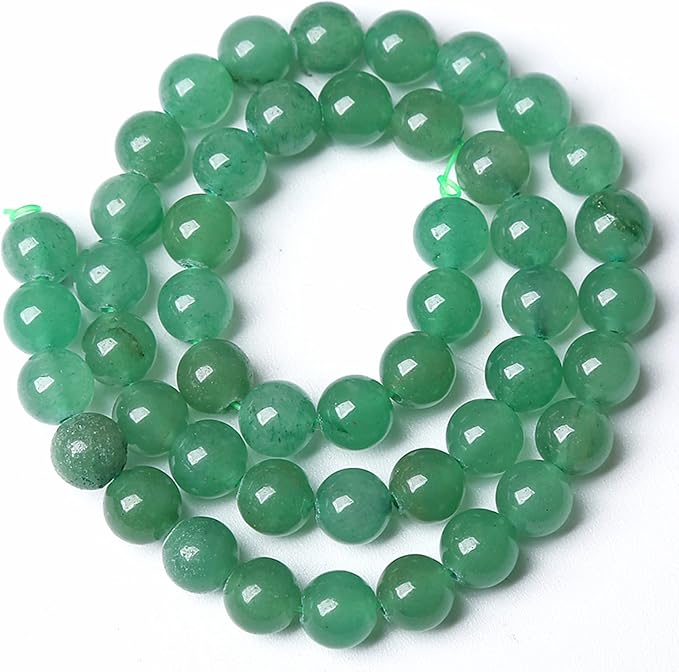 90PCS 8MM Natural Stone Green Aventurine Gemstone Loose Beads for Jewelry Making DIY Bracelet