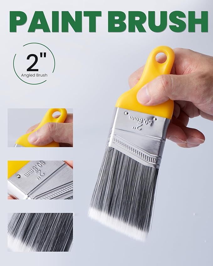 VOOMEY Paint Roller 4 inch with Small Foam Roller Paint,13-Piece Mini Paint Roller Kit, 4" Microfiber Paint Rollers, Roller Paint Brush, Paint Tray with Liners, Perfect for DIY & House Painting