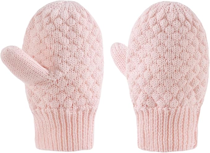 Baby Knit Mittens Toddler Boys Girls Gloves Winter Infant Newborn No Scratch Mitten 0-3 Years