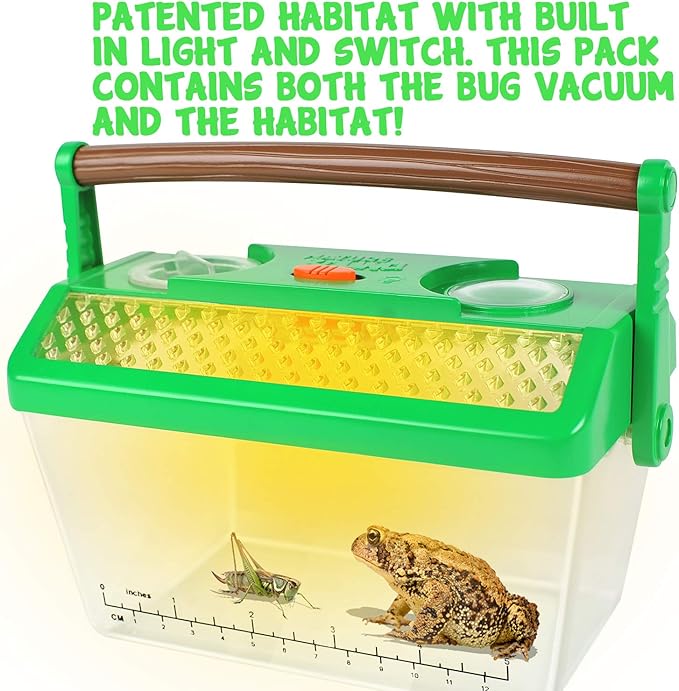 Nature Bound Bug Catcher Vacuum with Light Up Critter Habitat Case | Eco-Friendly Outdoor Toys for Kids | Includes Vacuum and Cage | Bug Vacuum for Kids Toy | Bug Catcher Vacuum