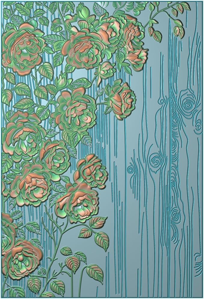 BAOFALI 3D Embossing Folder for Card Making,Beautiful Flower Plastic Texture Fades Embossing Folder Template for Scrapbooking Cardstock Album DIY Decoration Paper Crafting 6.3x4.5inch