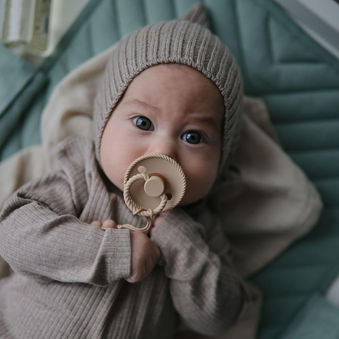 FRIGG Natural Rubber Baby Pacifier 6-Pack Earthy Wonder | Made in Denmark | BPA-Free (6-18 Months)