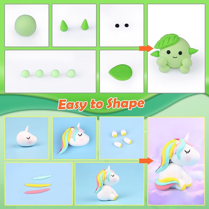 ESSENSON Air Dry Clay 100 Colors, Modeling Clay for Kids, DIY Molding Magic Clay, Gift for Kids