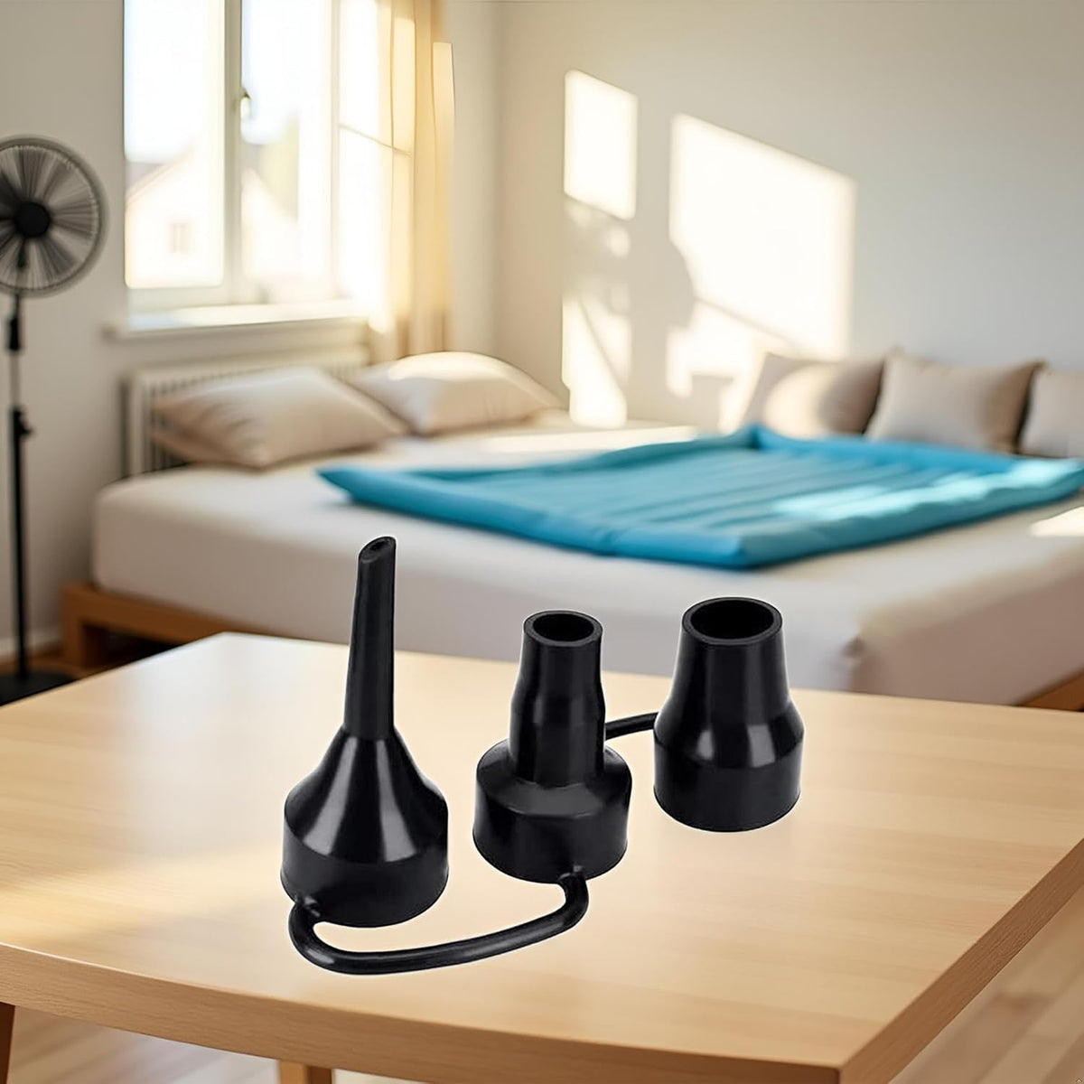 3 Sizes Black Air Pump Replacement Nozzles, Inflatable Pump Nozzles Head, Plastic Pump,Air Pump Inflator Adaptor Accessory for Partial Air Bed,Air Mattress Air Mattresses and Accessories