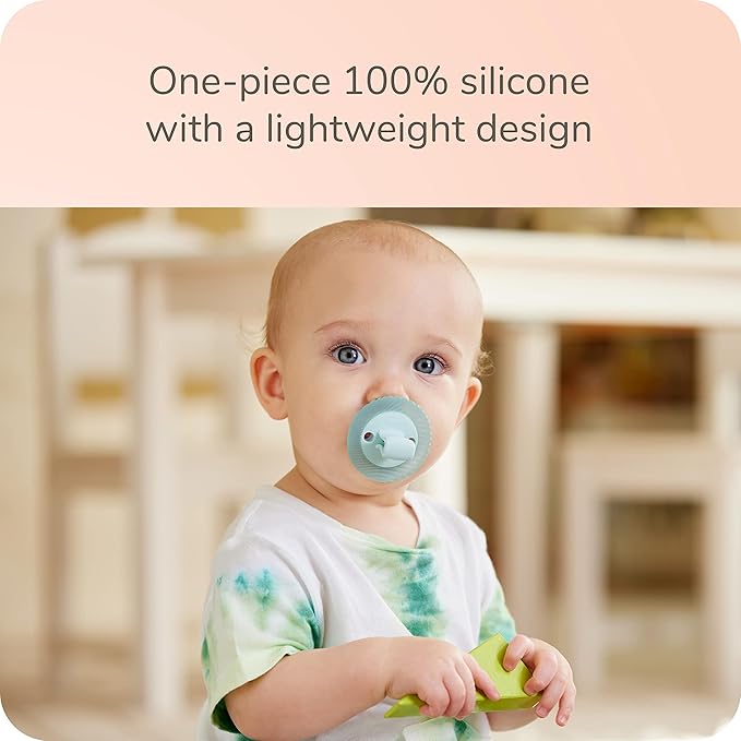 NUK Comfy Duet 100% Silicone Soother 2-in-1 BPA Free Pacifier and Teether
