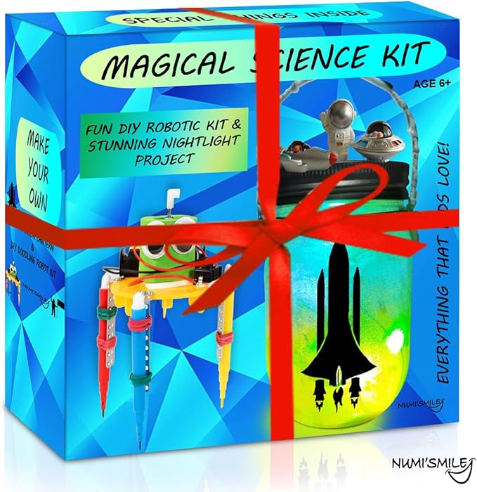 Make Your Own Space Night Light & DIY Robotic Kit Best Present for Boys Ages 6 7 8 9 10 11 12 Years Old, Kids STEM Projects, Arts and Crafts for Boys & Girls, Experiment Kit Gifts Ideas