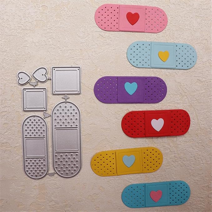 Cutting Dies Metal Stencils Scrapbooking Tools Flowers Lace Frame DIY Embossing Template for Paper Card Making Album Arts Crafts Supplies (Band Aid-8.2x4.6cm)