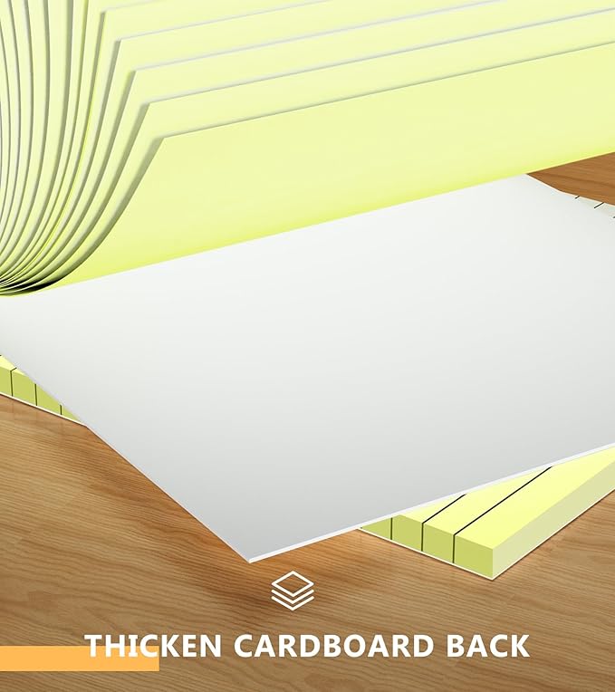 12 Pack Note Pads 3x5 Inch, Small Notepad, Pocket Notepads for Daily Planning, Memo Pads Lined Paper for Grocery List Shopping List, Perforated Yellow Writing Pads, Scratch Pads, 30 Sheet/Note Pad