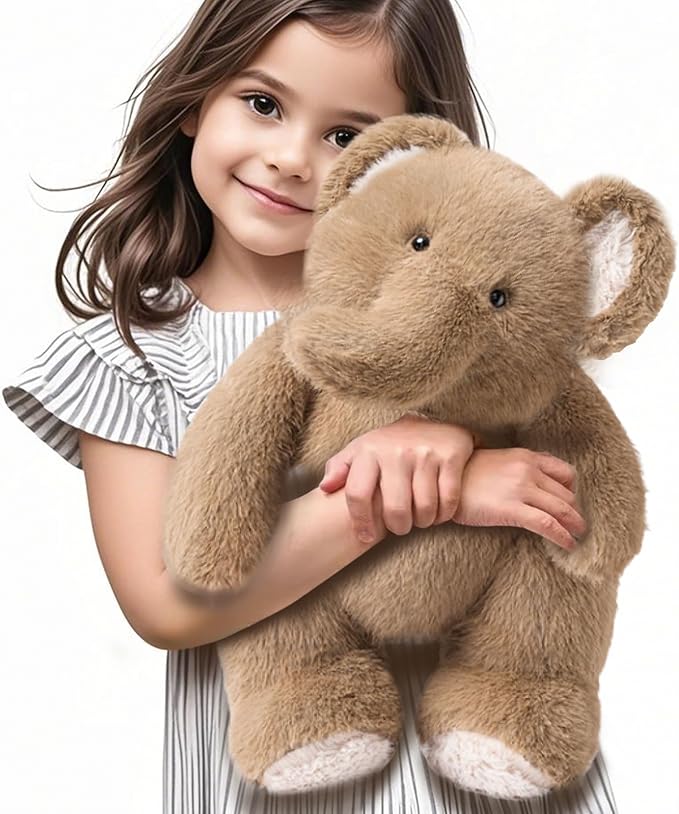 iPlay, iLearn Elephant Stuffed Animal, Soft Baby Plush Elephant Toy, Infant 18" Big Cute Fluffy Animal Toy, Ultra Soft Nursery Bedtime Huggable Birthday Gifts for Toddlers Girls Boys Kids Age 0 and up