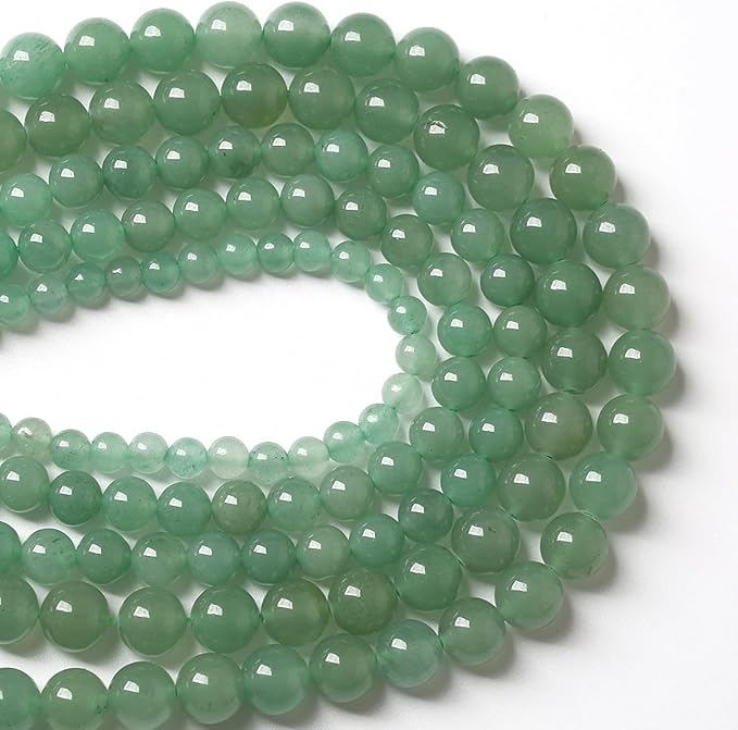 90PCS 8MM Natural Stone Green Aventurine Gemstone Loose Beads for Jewelry Making DIY Bracelet