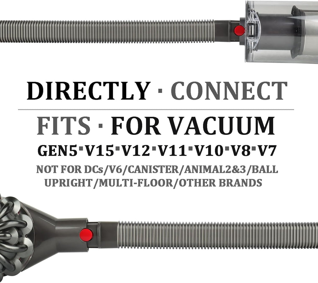 Dryer Vent Cleaner Hose Vacuum Attachments for Dyson Gen5 V15 V12 V11 V10 V8 V7 Detect Absolute Cyclone Outsize Slim Vacuum Cleaner Nozzle Crevice Flexible Lint Removal Tool