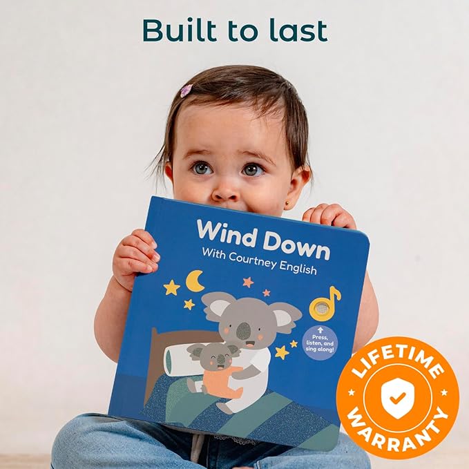 Cali’s Books Wind Down – USB-C Rechargeable Baby Book for Toddlers 1-3 | Expert-Designed Bedtime Musical Book with Gentle Activities and Affirmations for a Calming Nightly Routine
