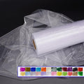 White Tulle Organza Fabric Rolls, Crystal Organza 12" by 50 Yards (150 ft) Sheer Nylon Silky Shiny Netting Spool Bolt for DIY Craft Table Runner Wedding Baby Shower Party Decor (White)