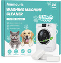Washing Machine Cleaner Tablets: 24 Pack Deep Cleaning For HE, Front Loader & Top Load Washer, Removes Pet Hair, Odors, Formulated for Pet Owners, Septic Safe, 12 Month Supply, 11G