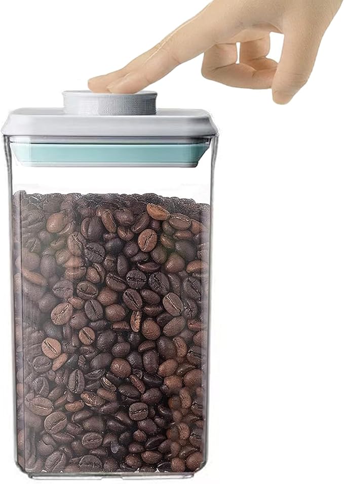 Airtight Food Storage Container - 0.9qt / 900ml Square Pop Containers With Lids, Bpa Free Stackable Container for Coffee Cereal Flour Spaghetti Rice Kitchen Organizer