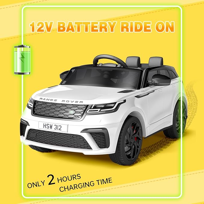 Kids Ride On Car with Remote, Licensed Land Rover Electric Car, Ride On Toys for Kids 3-8 with Mp3 Player, Rocking, Pull Rod