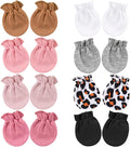 BQUBO Newborn Infant Toddler Mittens No Scratch Cotton Elastic Wrist Gloves Hypoallergenic for 0-6 Months Baby Boys Girls
