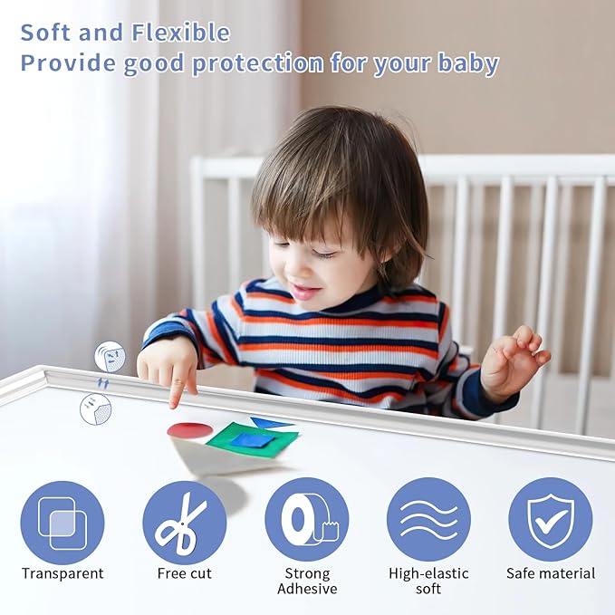 Corner Protectors, Clear Corner Protector Baby Proofing, Soft Edge Protectors,6.6ft(2M) Corner Guards Furniture Corner&Edge Safety Bumpers with Upgraded Strong Adhesive for Furniture&Sharp Corners