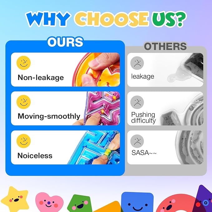 Sensory Fidget Toys for Children with Autism: Calming Gel-Filled Maze for Classroom and Home - Special Needs Sensory Toys for Kids Travel