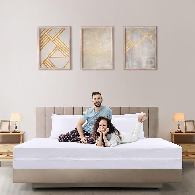 Utopia Bedding Zippered Mattress Encasement Full Size (Pack of 2), 100% Waterproof, Dust Mite and Bed Bug Proof Mattress Protector, Absorbent 6-Sided Mattress Cover